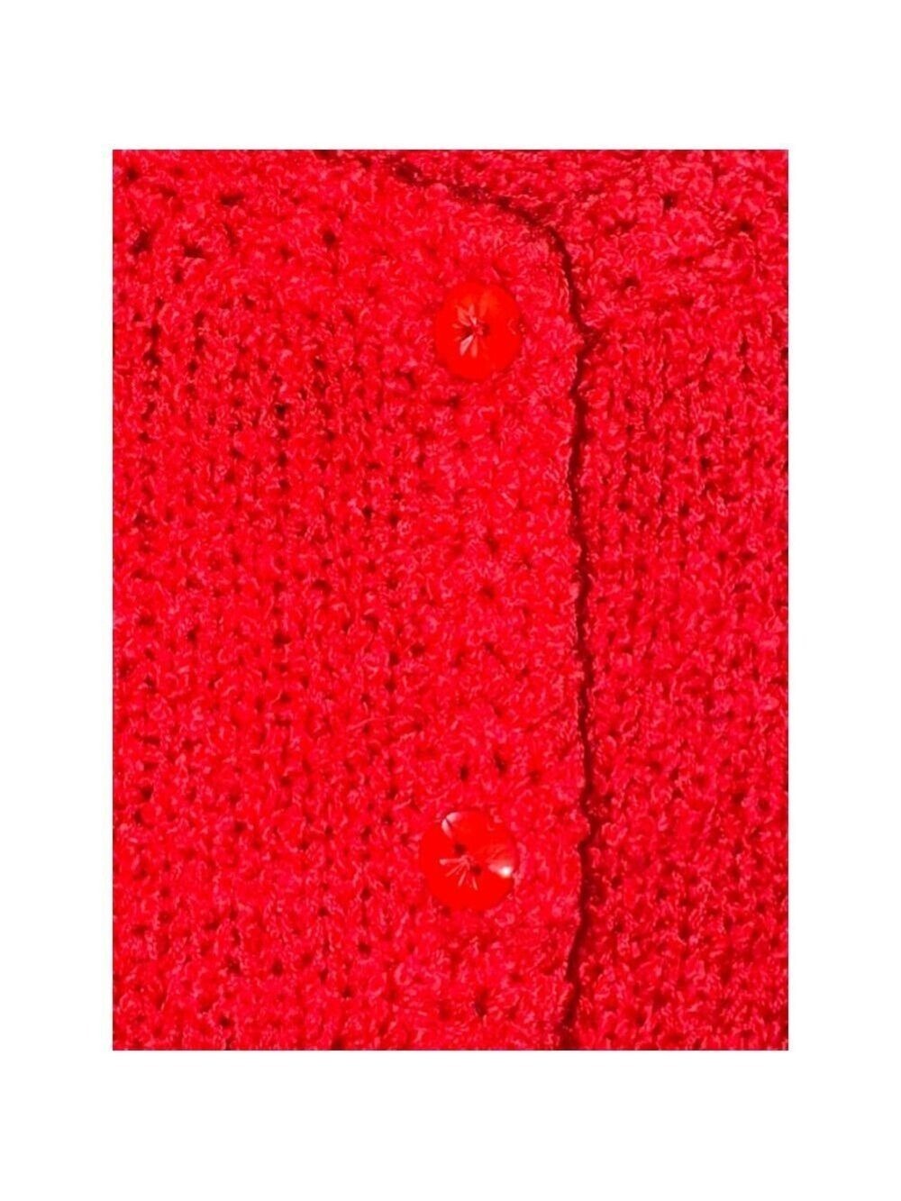 Red vintage sweater LeRoy knitwear size small Taiwan made - Picture 4 of 9